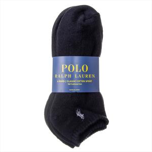 ラルフローレン Ralph Lauren ポロラルフローレン Polo Ralph Lauren 6足セット メンズ 靴下 ソックス 827001PK2 001 ブラック｜salada-bowl