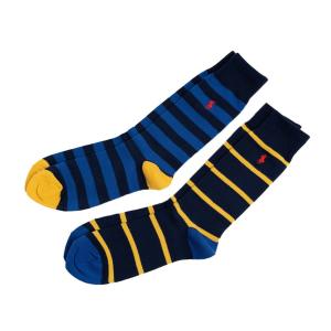 ラルフローレン Ralph Lauren ポロラルフローレン Polo Ralph Lauren 2足セット メンズ 靴下 ソックス 899972PK 499 MULTI STRIPE 2PK SOCKS ボーダー｜salada-bowl