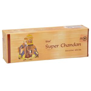シタール SITAL インド香 スティックタイプ ヘキサ 六角 SUPER CHANDAN スーパーチャンダン 1ケース(6箱入り) 約120本 セット｜salada-bowl