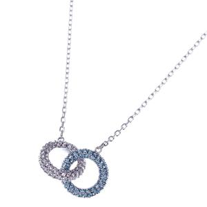 スワロフスキー SWAROVSKI ネックレス ペンダント アクセサリー 5642883 Stone necklace ストーン シルバー+ブルー系｜salada-bowl