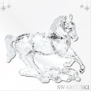 誕生日 プレゼント 女性 スワロフスキー 置物 SWAROVSKI クリスタル フィギュア ブランド 新作 レディース スタリオン シルバー｜salada-bowl