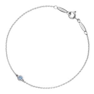 ティファニー Tiffany & Co.カラー バイ ザ ヤード ブレスレット アクアマリン 0.06ct 7in25224833｜salada-bowl