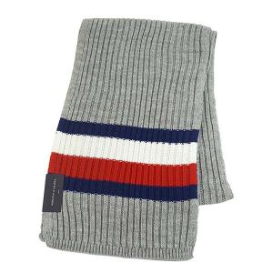 トミーヒルフィガー TOMMY HILFIGER マフラー H8C83248 GLOBAL STRIPE RIB SCARF グローバル ストライプ リブ スカーフ 070 CHARCOAL HEATHER 灰 グレー｜salada-bowl