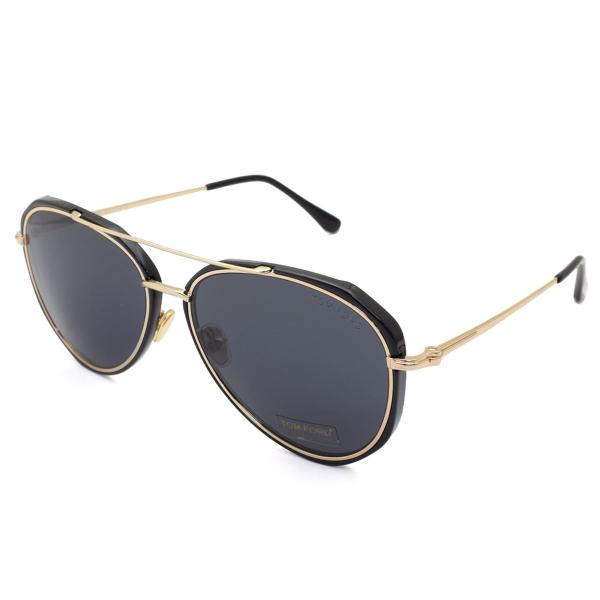 トムフォード TOM FORD サングラス FT0749 01A 60 メンズ ブラック+ゴールド+...