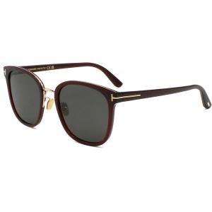 トムフォード TOM FORD サングラス UVカット FT0968-K/S 48A 56 メアジアンフィット アイウェア ウェリントン メンズ レディース レッド(クリア)+グレー｜salada-bowl