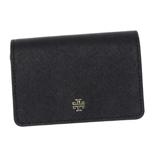 トリーバーチ TORY BURCH カードケース キーリング付き名刺入れ マルチケース YORK FOLDABLE CARD CASE ブラック 31159082 001｜salada-bowl