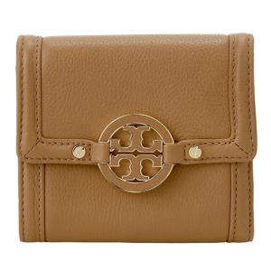 トリーバーチ TORY BURCH 3つ折り財布 AMANDA FRENCH TRI-FOLD ROYAL TAN ロイヤルタン キャメル系ブラウン 32139027 251｜salada-bowl