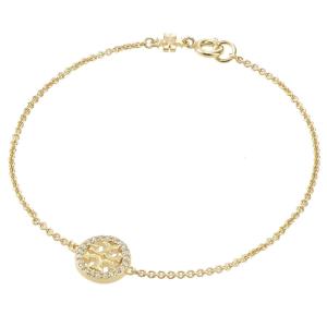 トリーバーチ TORY BURCH ブレスレット 80997-783 MILLER PAVE CHAIN BRACELET ミラー パヴェ チェーンブレスレット Tory Gold/Crystal ゴールド+クリア｜salada-bowl