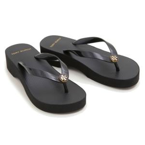 トリーバーチ TORY BURCH サンダル ビーチサンダル 48211 009 CUT-OUT WEDGE FLIP FLOP カットアウトウェッジ フリップフロップ BLACK ブラック｜salada-bowl