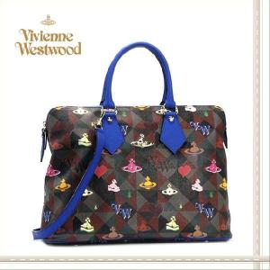 Vivienne Westwood ヴィヴィアンウエストウッド 新作 ブランド バッグ レディス VWW 13146 LOGOMANIA ブリーフケース ブルー｜salada-bowl