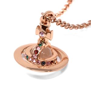 Vivienne Westwood ヴィヴィアン ウエストウッド ネックレス 63020098 G002 CN NEW PETITE ORB PENDANT ニュー プチ オーブ ペンダント ピンクゴールド｜salada-bowl