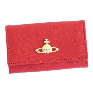 【アウトレット】ヴィヴィアンウエストウッド Vivienne Westwood 720v01v SAFFIANO サフィアーノ レザー 6連 キーケース CILIEGIA レッド 赤 888304｜salada-bowl