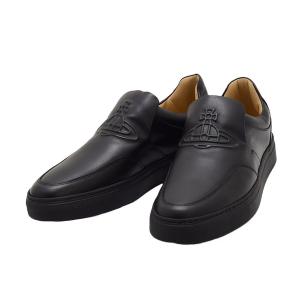 ヴィヴィアンウエストウッド Vivienne Westwood スリッポン 靴 CLASSIC SLIP-ON 23SS 75030008M-L0005-N401 シューズ メンズ ブラック系｜salada-bowl