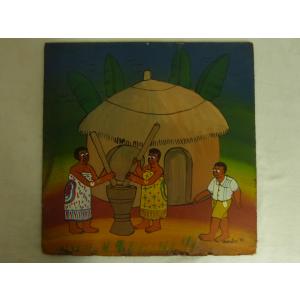 ティンガティンガ ボードペイント L アフリカ ポップアート 絵画 R