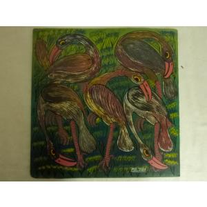 ティンガティンガ ボードペイント L アフリカ ポップアート 絵画 R