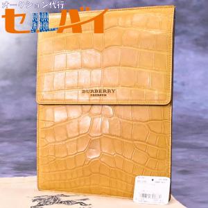 本物 新品 バーバリー プローサム 定価462,000円 マットクロコダイルレザー iPad ケース タブレットカバー マルチバッグ BURBERRY PRORSUM