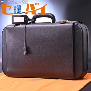 本物 超美品 エルメス 幻の逸品 田中肇氏考案 mallette tanaka ジェットセッター フィヨルド ブラック 鍵付きメンズ書類ビジネスバッグ