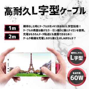 【2本目半額】Type-C L字 ケーブル 6...の詳細画像1