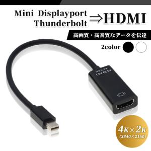 「普通郵便で送料無料」ミニディスプレイポート hdmi 変換 アダプタ 「全2色」全長25cm Thunderbolt ＆ Mini DisplayPort to HDMI（MiniDPオス／HDMIメス）｜sale-store