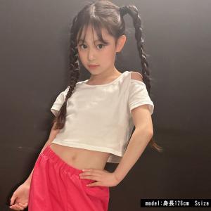 肩あきシンプルT 半袖 日本製 ショート丈 キ...の詳細画像3
