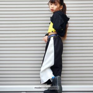 配色ワイドバスパン 切替 パンツ 配色 キッズ...の詳細画像1