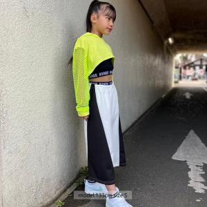 配色ワイドバスパン 切替 パンツ 配色 キッズ...の詳細画像3