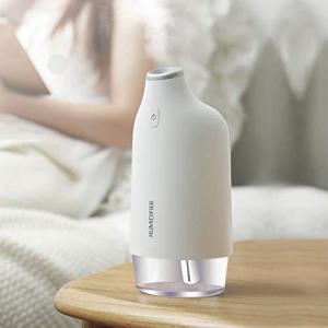 加湿器 卓上 HAMSWAN 空焚き防止 超静音 省エネ 8時間連続加湿 乾燥対策 部屋/オフィス ledライト 持ち運び便利 USB給