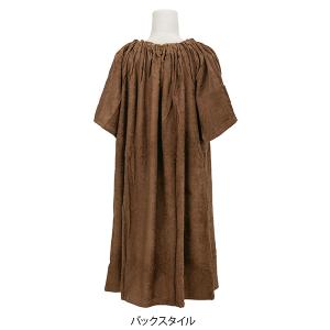 ワンピデコルテガウン(袖付)ブラウン&キャメル...の詳細画像2