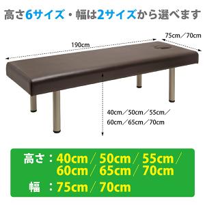 FV-217BマッサージベッドBASIC　190cm　(ブラウン)　有孔　W70・W75　エステベッド マッサージベッド｜salon-planet