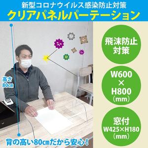 飛散遮断　Lサイズ　クリアパネル　クリアパーテーション　仕切り板　開口窓あり　アクリル板　パーテーション　対面接客　飛沫感染対策