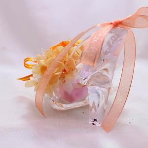 プリザーブドフラワー ガラスの靴 オレンジ系ア...の詳細画像3