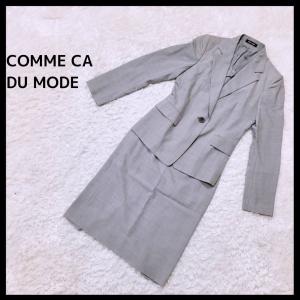 レディース9 11 COMME CA DU MODE スーツ上下セット グレー フォーマル シンプル 春夏 コムサデモード 【02160】｜salport-store