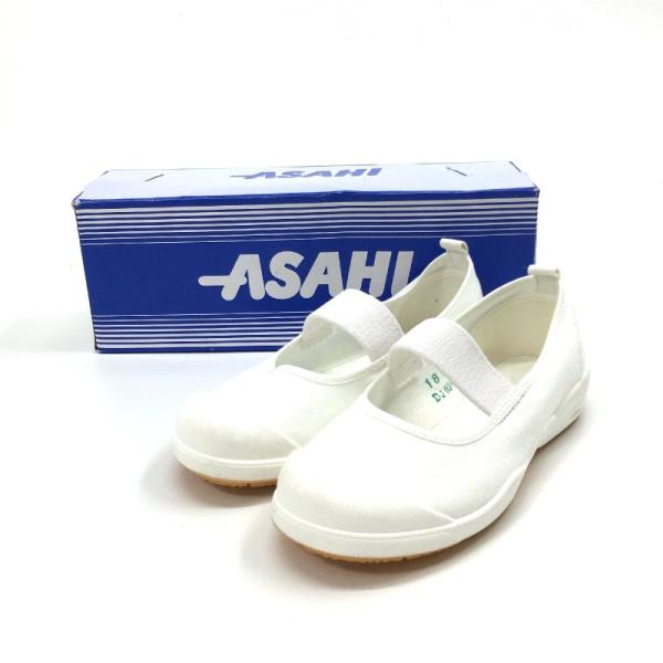 【17059】 ASAHI アサヒ 靴 サイズ18.0 ホワイト 上靴 日本製 学校 体育館 運動 ...