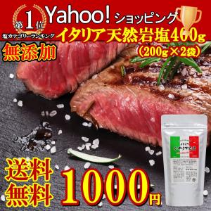 ポイント消化 送料無料 食品 お試し 岩塩 イタリア シチリア 400ｇ 200g×2袋  塩 食用...