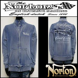 Norton ノートン 服 ジャケット ストレッチカットデニムスタンドジャケット インディゴ Ｌサイズ 233N1314B｜salt