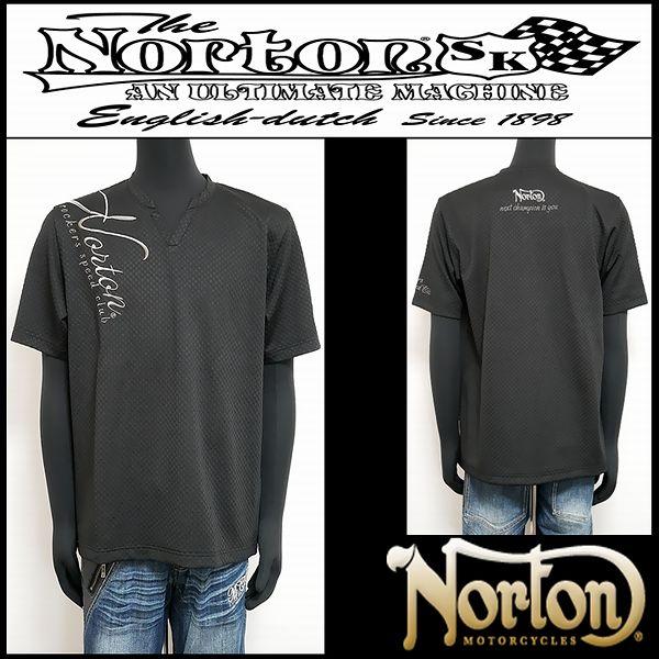 Norton ノートン 服 Tシャツ ブリスターヘンリーT ブラック Ｌサイズ 252N1026B