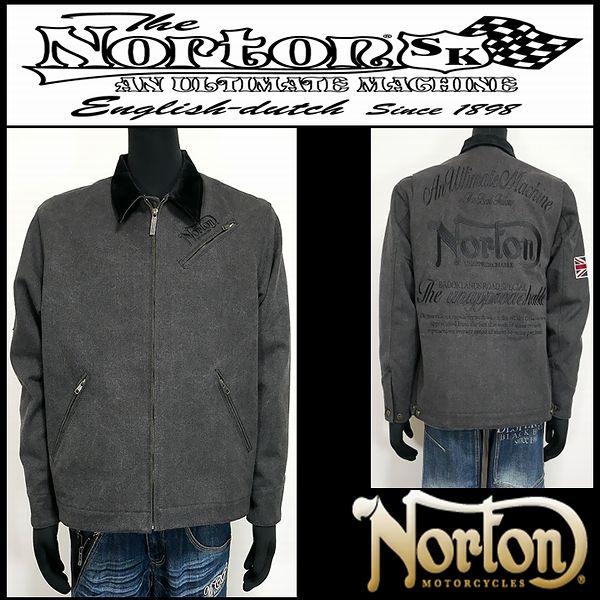 Norton ノートン 服 ジャケット ダックワークジャケット ブラック Ｌサイズ 253N1700...