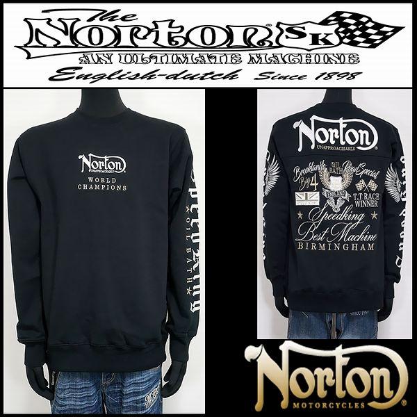 Norton ノートン 服 トレーナー MAXウイングトレーナー ブラック Lサイズ 261N130...