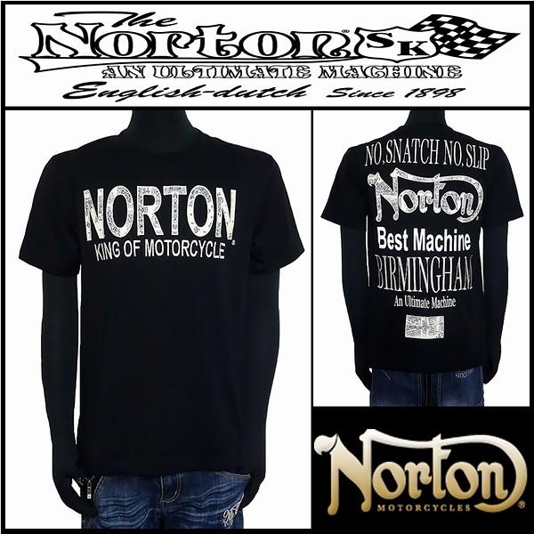 Norton ノートン 服 Tシャツ 吸水速乾バンダナ使いT ブラック Ｌサイズ 72N1007