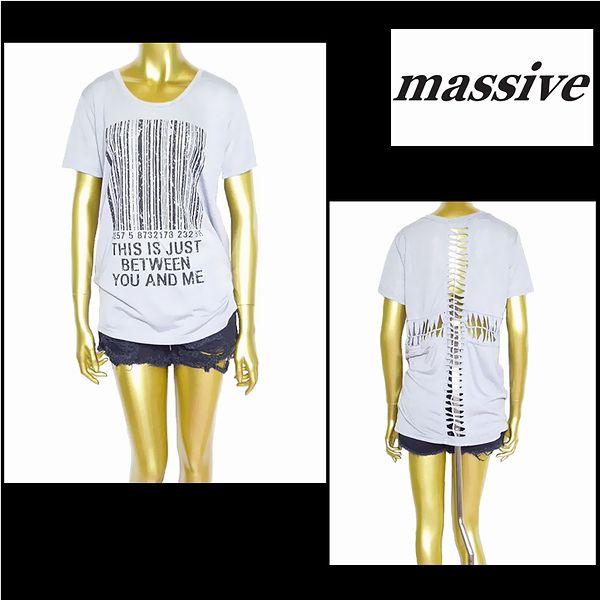 Tシャツ/レディース/バッククロス編み上げTシャツ/ライトグレー/フリーサイズ/AC2102