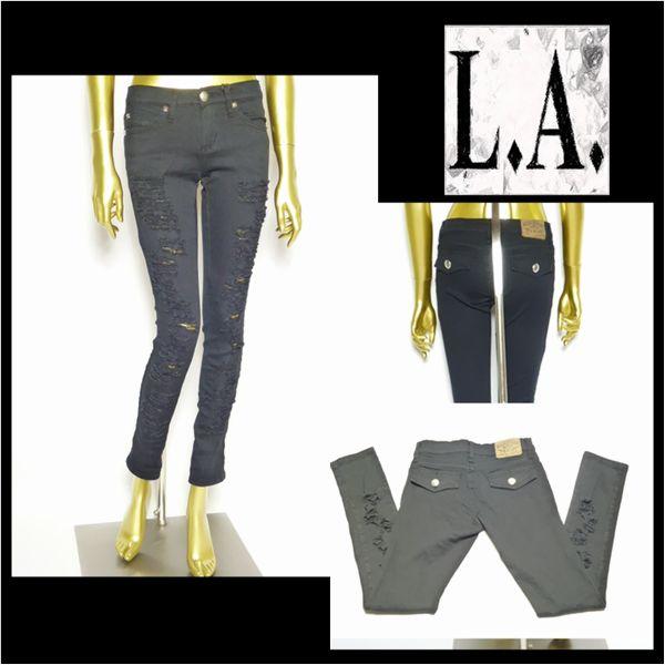 スキニーパンツ/レディース/ブラック/Sサイズ/LA212007