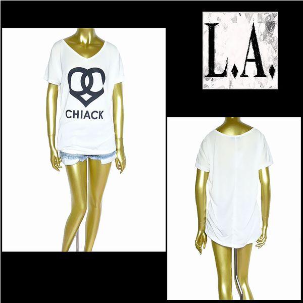 Tシャツ/レディース/ハートココマークTシャツ/ホワイト/フリーサイズ/LA213450