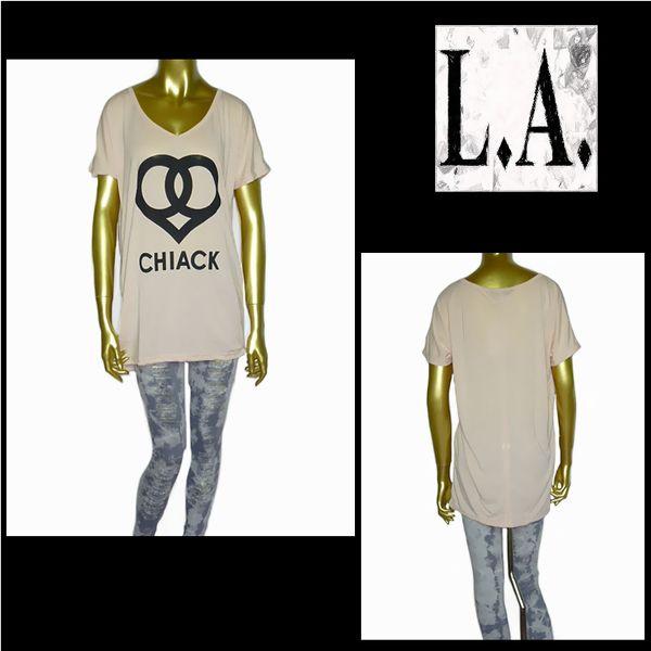 Tシャツ/レディース/ハートココマークTシャツ/ライトピンク/フリーサイズ/LA213450