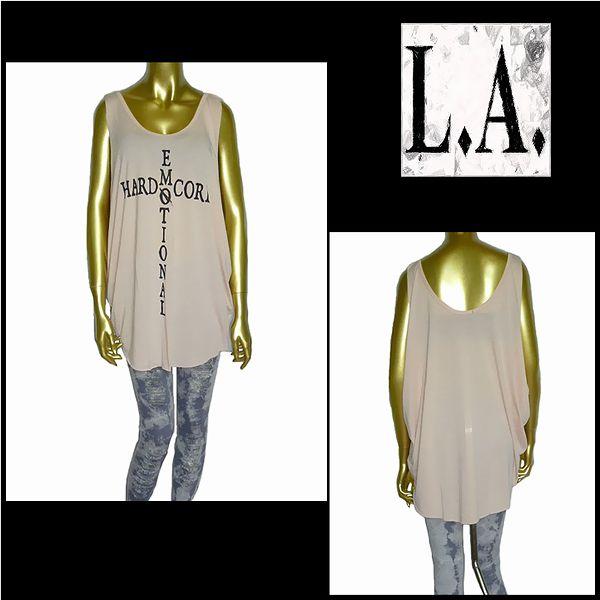 タンクトップ/レディース/ＢＩＧタンク/ライトピンク/フリーサイズ/LA213452