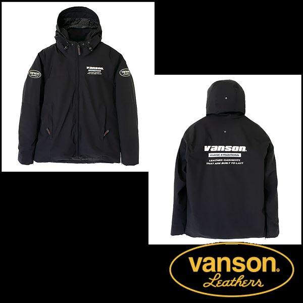 vanson バンソン 服 ジャケット フーディージャケット ブラック Ｌサイズ SVS2406W