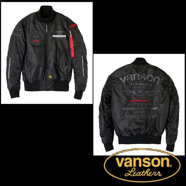 vanson バンソン 服 ジャケット ナイロンジャケット ブラック×ガンメタリック Ｌサイズ TV...