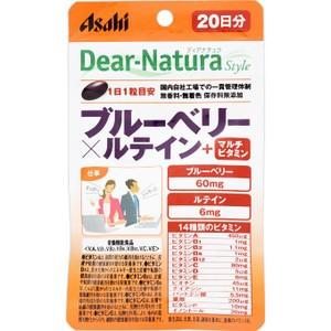 アサヒ　ディアナチュラ　パウチ　ブルーベリー×ルテイン+マルチビタミン　20日 20粒　