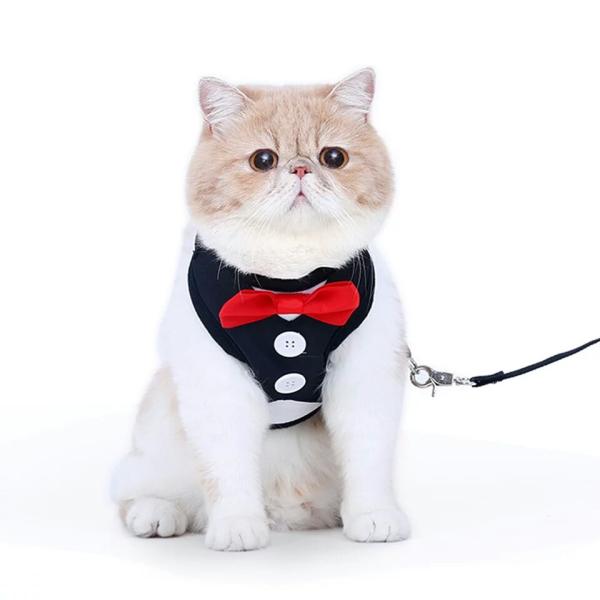 猫ハーネス　猫リード　猫服　タキシード　猫用ハーネス　猫用リード