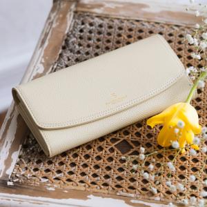 サマンサタバサ ロゴ入り 牛革 かぶせ 長財布 サークル フラップ ギャルソン財布 未使用 サンプル品 ギフト包装可