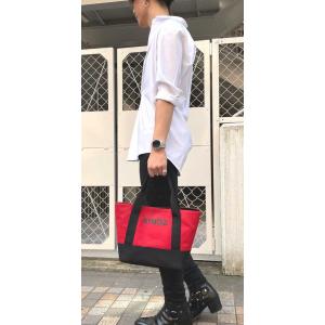 キングズ バイ サマンサタバサ ロゴ入 キャンバス トートバッグ 小 赤  新品 証明書付 包装可 サマンサキングズ ユニセックス 荷物少な目の方 サブバッグ